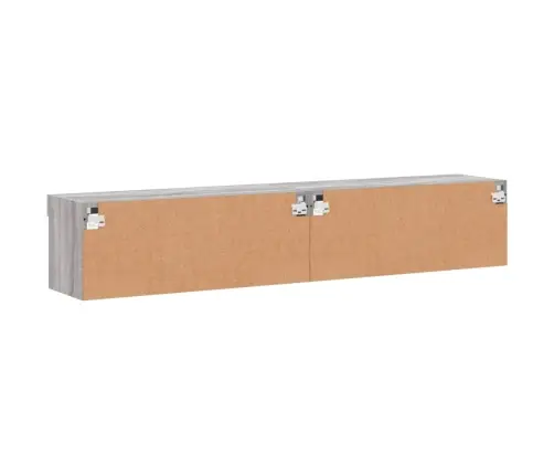 Tv Spintelės Su Led, 2Vnt., Pilkos Ąžuolo, 80X30X30Cm Tv Spintelės Su Led, 2Vnt., Pilkos Ąžuolo, 80X30X30Cm