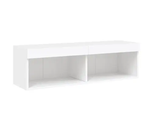 Tv Skapītis Ar Led Lampiņām, Balti, 100X30X30 Cm Vidaxl