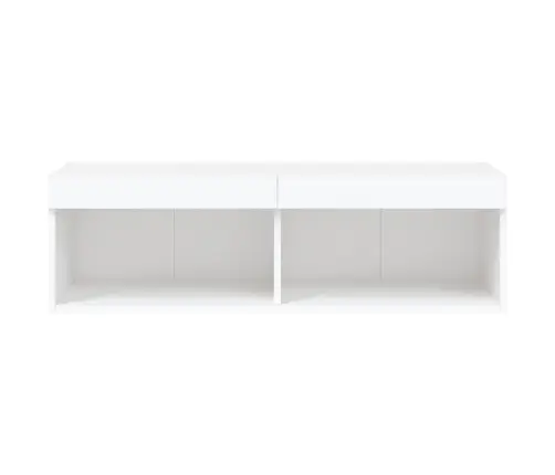 Tv Skapītis Ar Led Lampiņām, Balti, 100X30X30 Cm Vidaxl