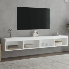 Led-Tuledega Telerikapid 2 Tk, Valge, 100 X 30 X 30 Cm