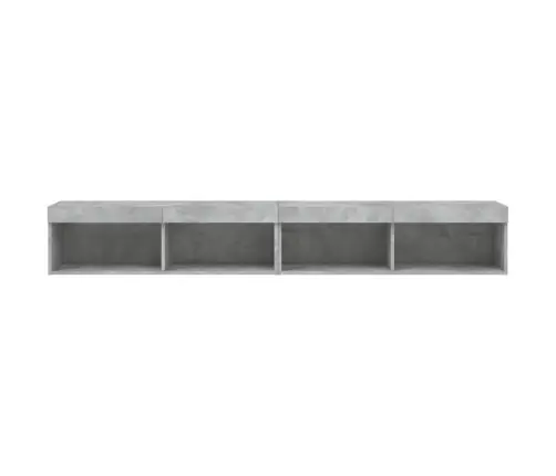 Tv Skapīši Ar Led Apgaismojumu, 2 Gab., Pelēki, 100X30X30 Cm Vidaxl
