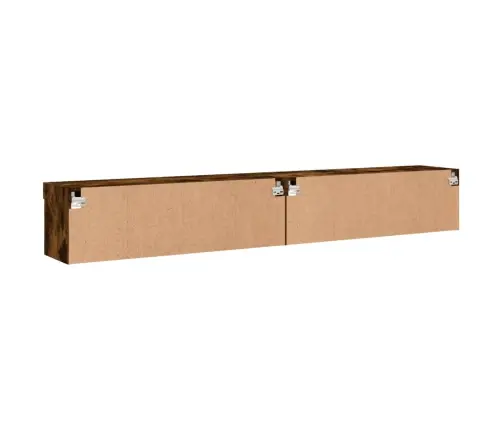 Tv Skapīši Ar Led Lampiņām, 2 Gab., Ozolkoka Krāsa, 100X30X30Cm Vidaxl