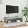 Tv Skapītis Ar Led Lampiņām, Pelēka Ozolkoka Krāsa, 100X30X30Cm Vidaxl