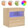 Tv Plaukti Ar Led Lampiņām, 40X30X40 Cm, Koka Krāsā Vidaxl