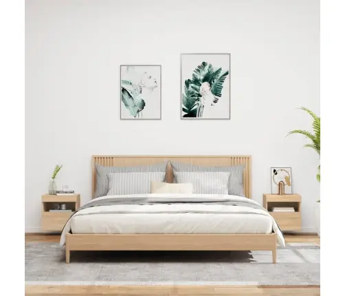Tv Plaukti Ar Led Lampiņām, 2 Gab., 40X30X40 Cm, Koka Krāsa Vidaxl