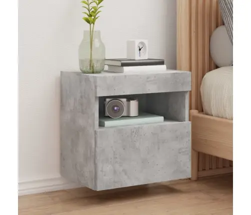 Tv Galdiņi Ar Led Lampiņām, 2 Gab., Betona Pelēki, 40X30X40 Cm Vidaxl