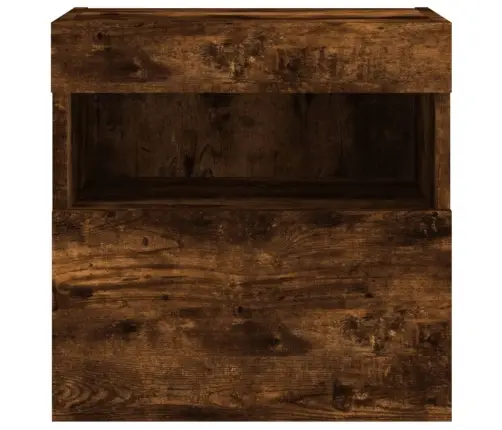 Tv Plaukti Ar Led Lampiņām, 40X30X40 Cm, Ozolkoka Krāsā Vidaxl