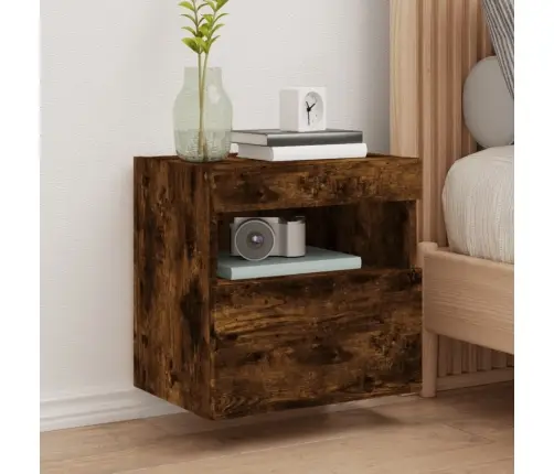 Tv Plaukti Ar Led Lampiņām, 40X30X40 Cm, Ozolkoka Krāsā Vidaxl