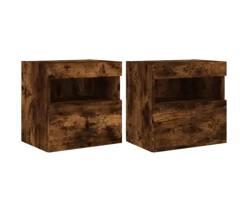 Tv Plaukti Ar Led Lampiņām, 2 Gab., 40X30X40 Cm, Ozolkoka Krāsa Vidaxl Tv Plaukti Ar Led Lampiņām, 2 Gab., 40X30X40 Cm, Ozolkoka Krāsa Vidaxl