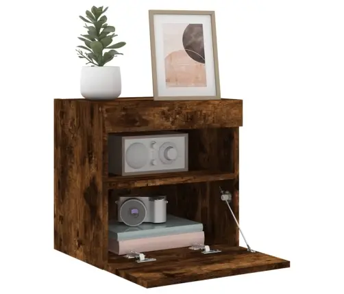 Tv Plaukti Ar Led Lampiņām, 2 Gab., 40X30X40 Cm, Ozolkoka Krāsa Vidaxl Tv Plaukti Ar Led Lampiņām, 2 Gab., 40X30X40 Cm, Ozolkoka Krāsa Vidaxl