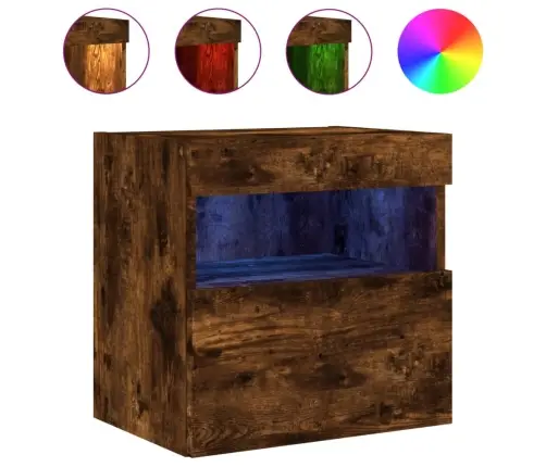 Tv Plaukti Ar Led Lampiņām, 2 Gab., 40X30X40 Cm, Ozolkoka Krāsa Vidaxl Tv Plaukti Ar Led Lampiņām, 2 Gab., 40X30X40 Cm, Ozolkoka Krāsa Vidaxl