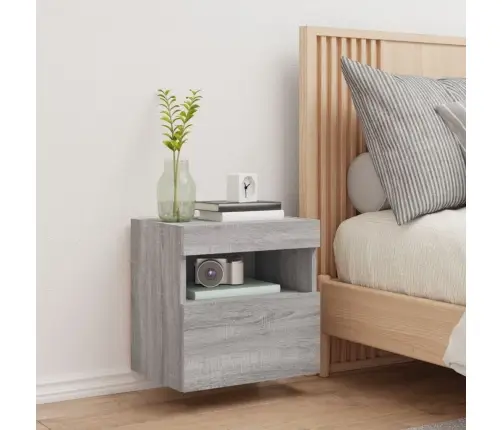 Teleri Seinakapp Led-Tuledega, Hall Sonoma Tamm, 40X30X40 Cm