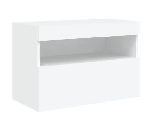 Tv Galdiņš Ar Led Lampiņām, Balti, 60X30X40 Cm Vidaxl Tv Galdiņš Ar Led Lampiņām, Balti, 60X30X40 Cm Vidaxl