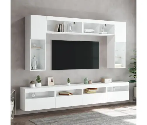 Tv Galdiņš Ar Led Lampiņām, Balti, 60X30X40 Cm Vidaxl Tv Galdiņš Ar Led Lampiņām, Balti, 60X30X40 Cm Vidaxl