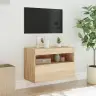 Tv Plaukti Ar Led Lampiņām, 60X30X40 Cm, Koka Krāsā Vidaxl
