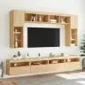 Tv Plaukti Ar Led Lampiņām, 60X30X40 Cm, Koka Krāsā Vidaxl
