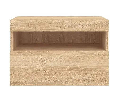 Tv Plaukti Ar Led Lampiņām, 60X30X40 Cm, Koka Krāsā Vidaxl