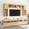 Tv Plaukti Ar Led Lampiņām, 2 Gab., 60X30X40 Cm, Koka Krāsa Vidaxl