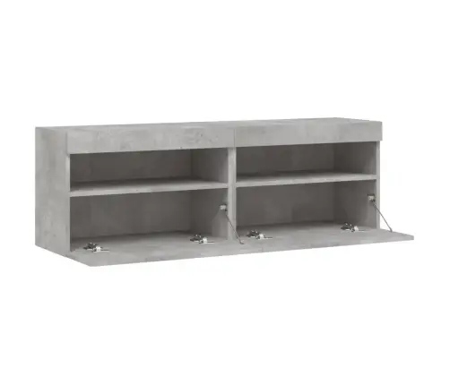 Tv Galdiņi Ar Led Lampiņām, 2 Gab., Betona Pelēki, 60X30X40 Cm Vidaxl