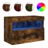 Tv Plaukti Ar Led Lampiņām, 60X30X40 Cm, Ozolkoka Krāsā Vidaxl