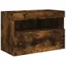 Tv Plaukti Ar Led Lampiņām, 60X30X40 Cm, Ozolkoka Krāsā Vidaxl
