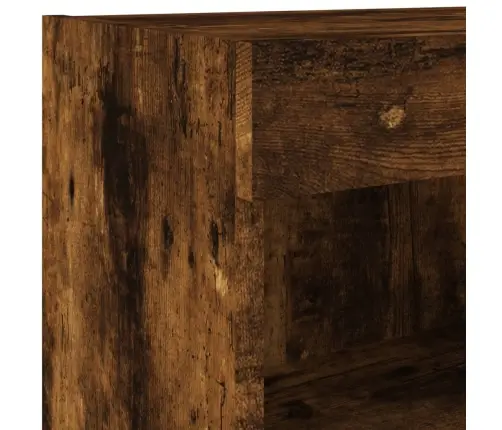 Teleri Seinakapid Led-Tuledega 2 Tk, Suitsutamm, 60X30X40 Cm