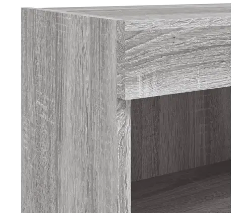 Tv Skapītis Ar Led Lampiņām, Pelēka Ozola Krāsa, 60X30X40 Cm Vidaxl