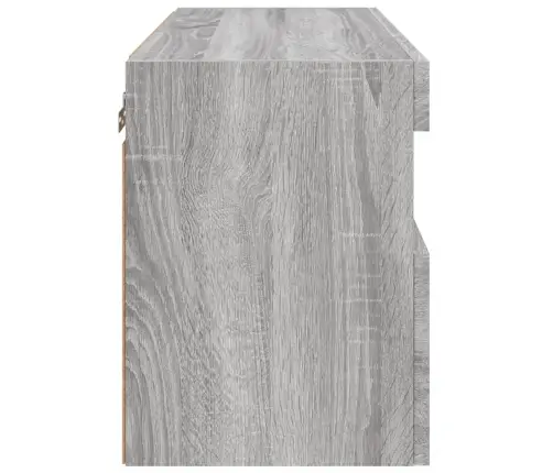 Tv Skapītis Ar Led Lampiņām, Pelēka Ozola Krāsa, 60X30X40 Cm Vidaxl