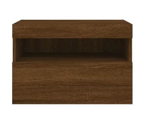 Tv Plaukti Ar Led Lampiņām, 60X30X40 Cm, Brūna Ozolkoka Vidaxl