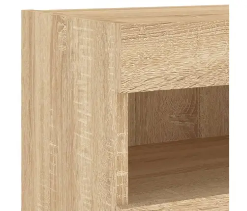 Sieninė Tv Spintelė Su Led Lemputėmis, Ąžuolo, 80X30X40Cm Sieninė Tv Spintelė Su Led Lemputėmis, Ąžuolo, 80X30X40Cm