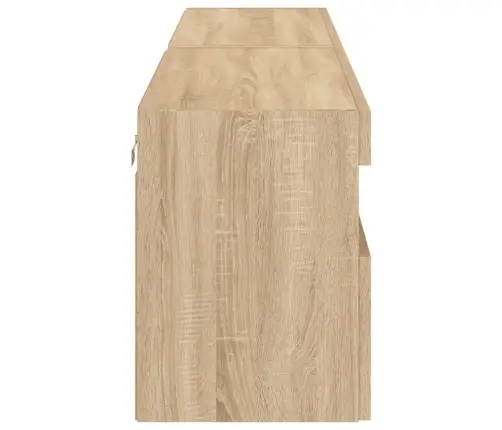 Teleri Seinakapid Led-Tuledega 2 Tk, Sonoma Tamm, 80X30X40 Cm