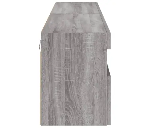 Tv Plaukti Ar Led Lampiņām, 2 Gab., 80X30X40 Cm, Pelēka Ozola Vidaxl