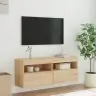 Tv Plaukti Ar Led Lampiņām, 100X30X40 Cm, Koka Krāsā Vidaxl
