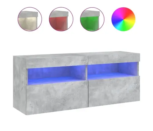 Tv Galdiņi Ar Led Lampiņām, Betona Pelēki, 100X30X40 Cm Vidaxl Tv Galdiņi Ar Led Lampiņām, Betona Pelēki, 100X30X40 Cm Vidaxl