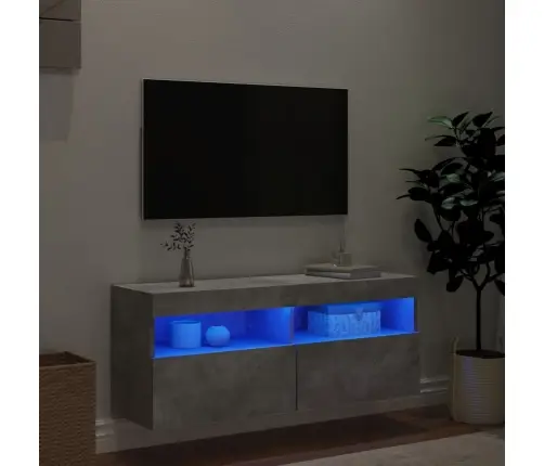 Tv Galdiņi Ar Led Lampiņām, Betona Pelēki, 100X30X40 Cm Vidaxl Tv Galdiņi Ar Led Lampiņām, Betona Pelēki, 100X30X40 Cm Vidaxl