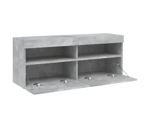 Tv Galdiņi Ar Led Lampiņām, Betona Pelēki, 100X30X40 Cm Vidaxl Tv Galdiņi Ar Led Lampiņām, Betona Pelēki, 100X30X40 Cm Vidaxl