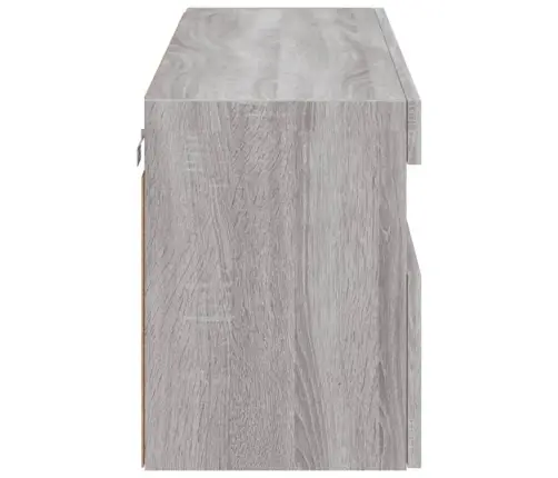 Sieninė Tv Spintelė Su Led Lemputėmis, Pilka, 100X30X40Cm