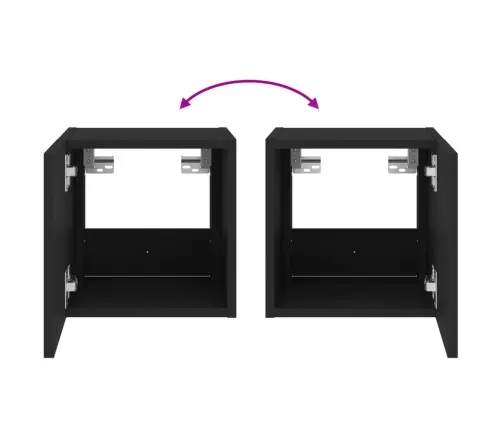 Teleri Seinakapid Led-Tuledega 2 Tk, Must, 30,5 X 35 X 30 Cm Teleri Seinakapid Led-Tuledega 2 Tk, Must, 30,5 X 35 X 30 Cm