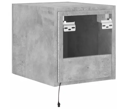 Teleri Seinakapid Led-Tuledega 2 Tk, Betoonhall, 30,5X35X30 Cm