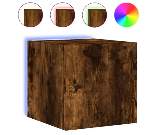 Tv Plaukti Ar Led Lampiņām, 30,5X35X30 Cm, Ozolkoka Krāsā Vidaxl