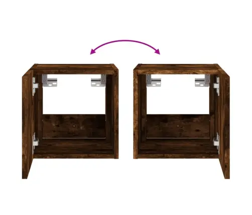 Tv Plaukti Ar Led Lampiņām, 30,5X35X30 Cm, Ozolkoka Krāsā Vidaxl