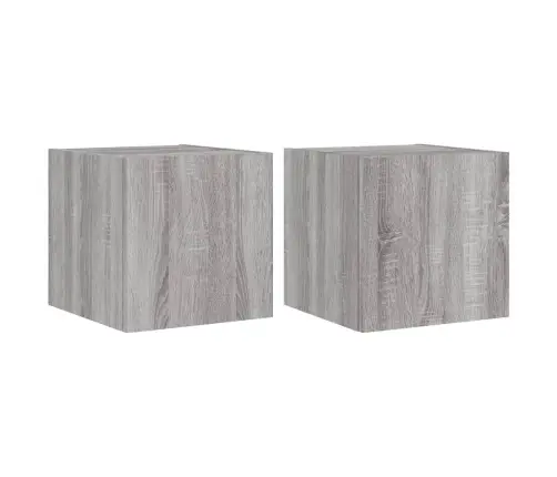 Teleri Seinakapid Led-Tuledega 2 Tk, Hall Sonoma, 30,5X35X30 Cm