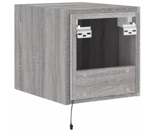 Teleri Seinakapid Led-Tuledega 2 Tk, Hall Sonoma, 30,5X35X30 Cm