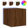 Tv Plaukti Ar Led Lampiņām, 30,5X35X30 Cm, Brūna Ozola Vidaxl