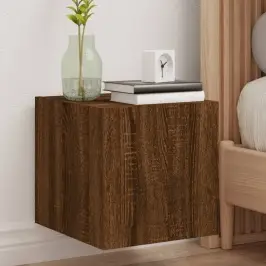 Tv Plaukti Ar Led Lampiņām, 2 Gab., 30,5X35X30 Cm, Brūna Ozola Vidaxl