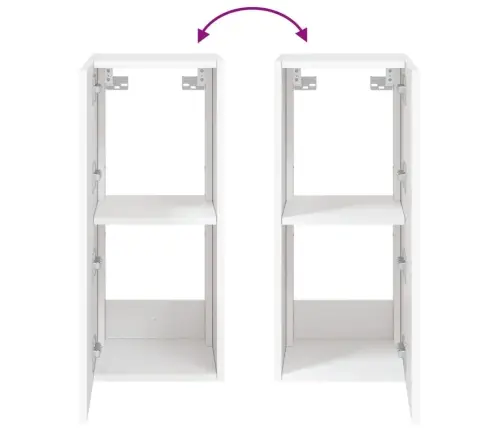 Tv Galdiņš Ar Led Lampiņām, Balti, 30,5X35X70 Cm Vidaxl