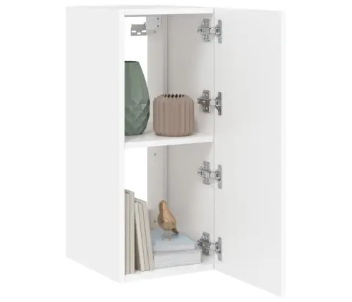 Tv Galdiņš Ar Led Lampiņām, Balti, 30,5X35X70 Cm Vidaxl