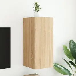 Sieninė Tv Spintelė Su Led Lemputėmis, Ąžuolo, 30,5X35X70Cm