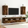 Sieninė Tv Spintelė Su Led Lemputėmis, Dūminė, 30,5X35X70Cm