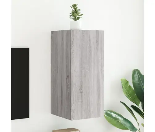 Tv Skapītis Ar Led Lampiņām, Pelēka Ozola Krāsa, 30,5X35X70 Cm Vidaxl